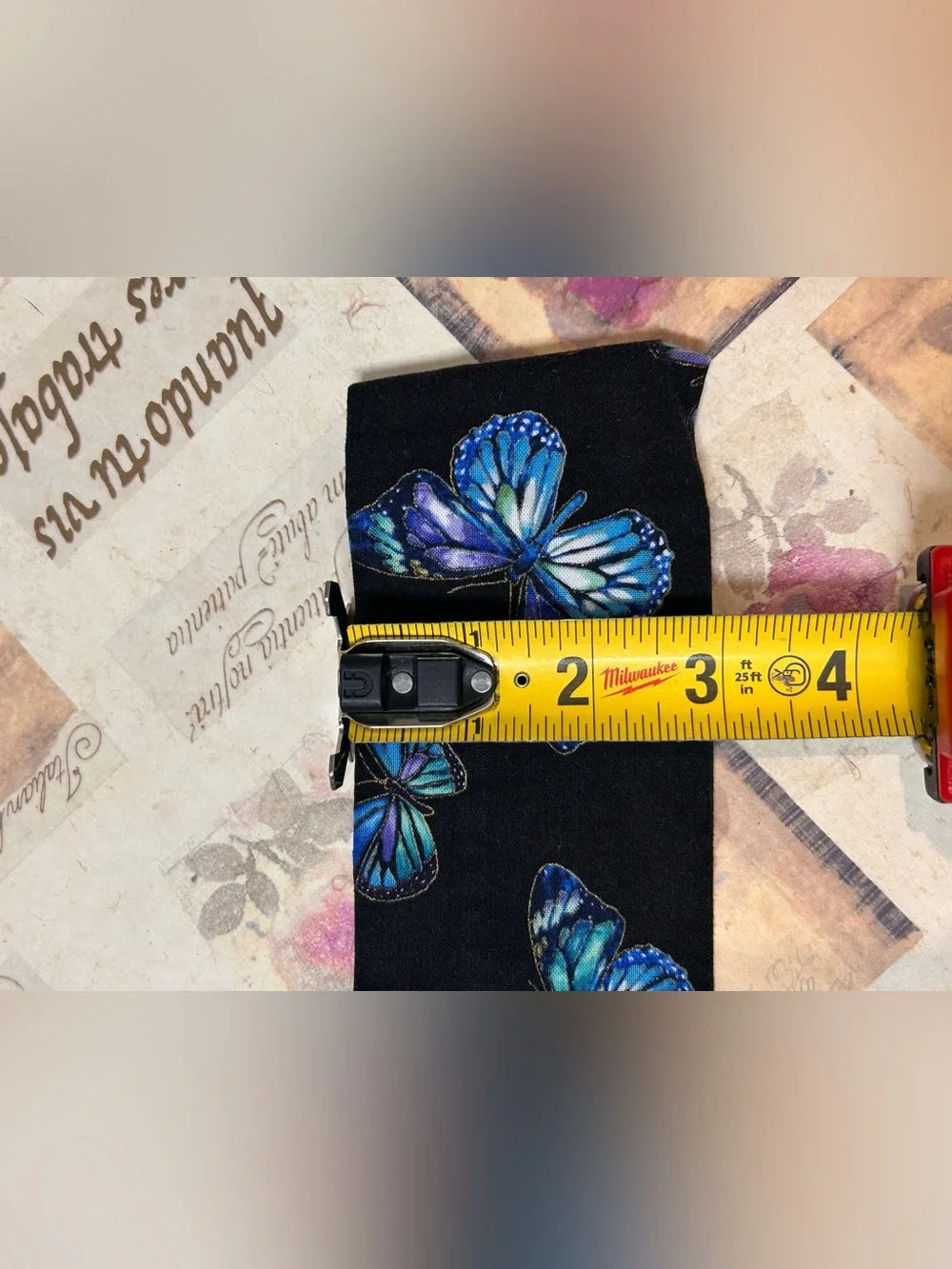 Butterfly Headband Black Blue Print - Picture 5 of 5